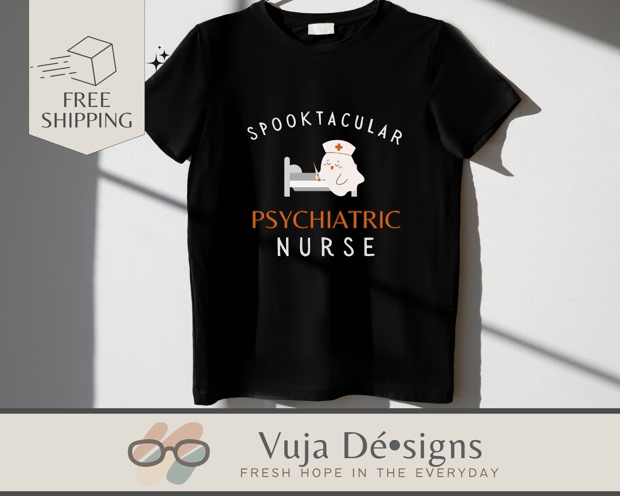 Personalizable Spooktacular Psychiatric Nurse Halloween T-shirt