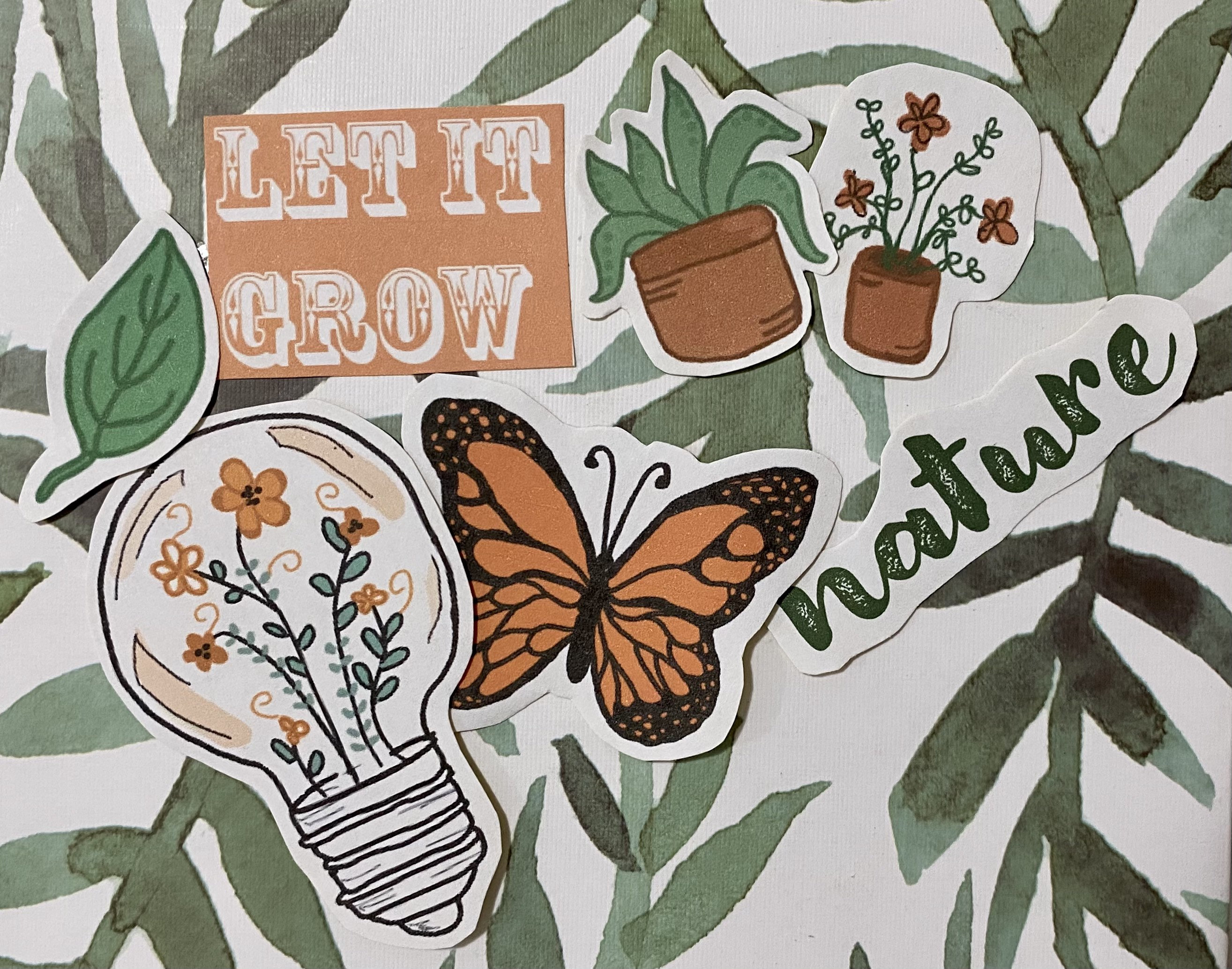 Aesthetic stickers nature perfect for journaling Etsy