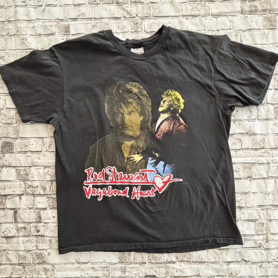Rod Stewart 90s Vintage Tour Shirt (XL) - Etsy Israel