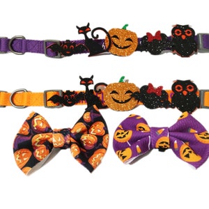 P.Y.T. PET_Sales BUY1GET1FREE_Halloween Thanksgiving Dog Collars, décor,Detachable Embellishment,Pumpkin, Bat,Owl,Bow Tie, Holiday Accessory image 4