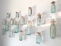 Floating Copper Hangers for Bottle Collection Wall Display, Single Clamp, 4 Sizes Available
