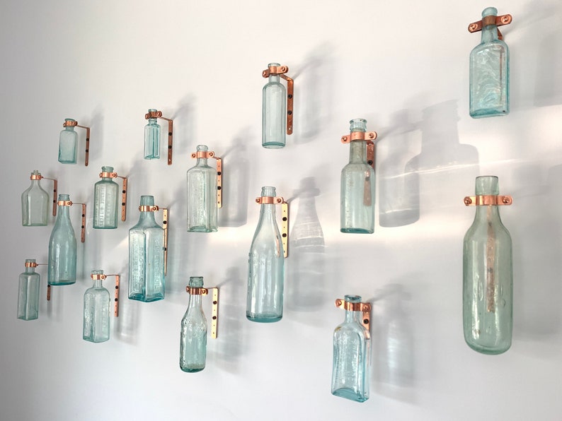 Copper Hangers for Bottle Collection Wall Display Single Etsy