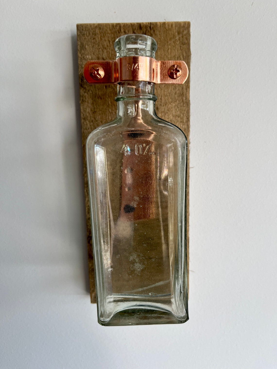 Antique Hand Dug Medicine Bottle Vase Sconce Mounted on Etsy