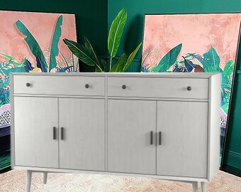 2 Drawers Sideboard Cabinet With Shelves Color Can Be Customized