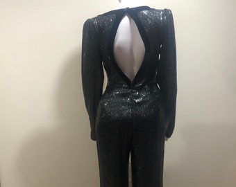 Chic Sequin jumpsuit, open back detail jumpsuit,party/occasion dress in medium