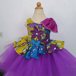 African print tulle party dress, girls' ball dress, gorgeous little girls occasion dress