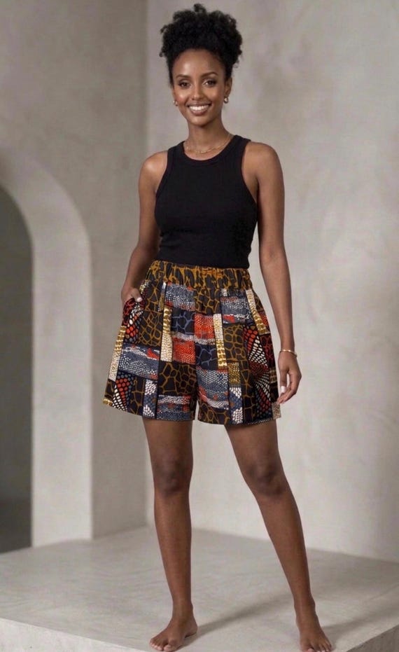 African Print Shorts