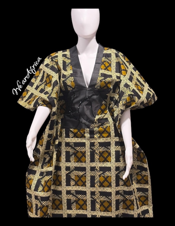 ÀRÈMÚ Beaded African Print kaftan