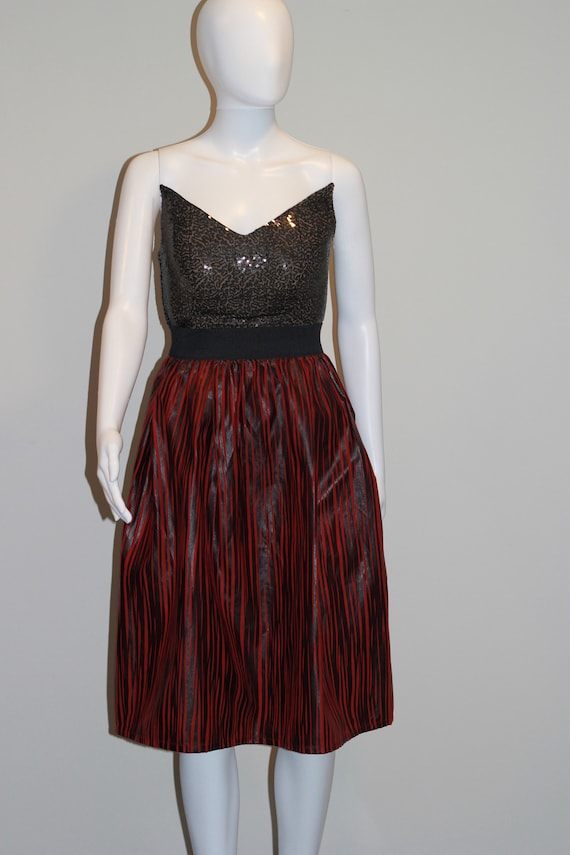 Velvet faux leather skirt, velvet print, abstract print velvet/faux leather skirt, party skirt