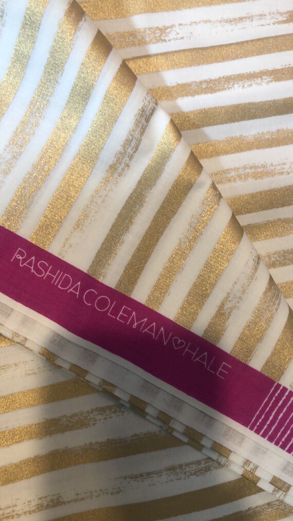 Rashida Coleman hale white & gold fabric