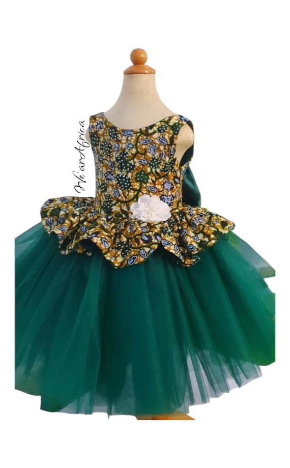 African print tulle party dress, little girls’ dress, girls’ ball dress, birthday dress, occasion dress, party dress, tulle, princess dress