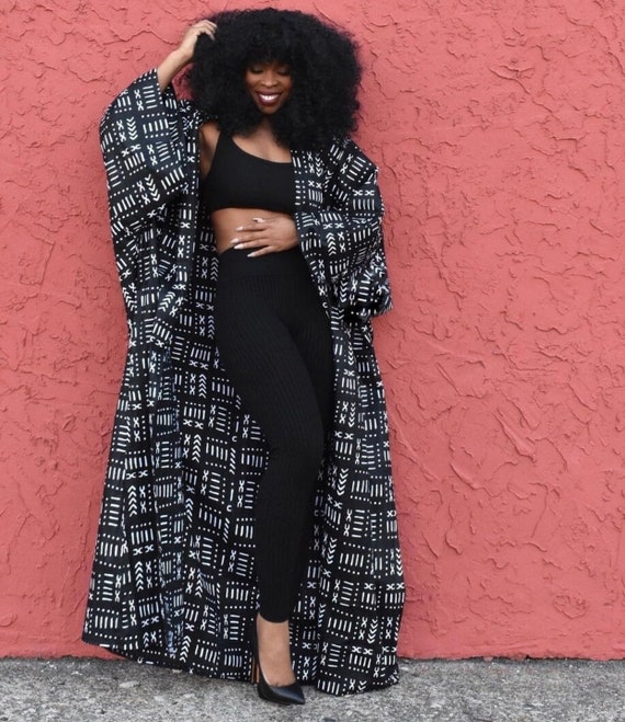 Tribal print Kimono dress ,maxi kimono, maxi dress, African fashion
