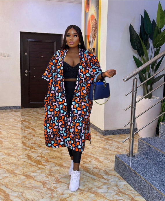 Ankara Kimono dress, African print kimono, African fashion, vibrant print short kimono dress