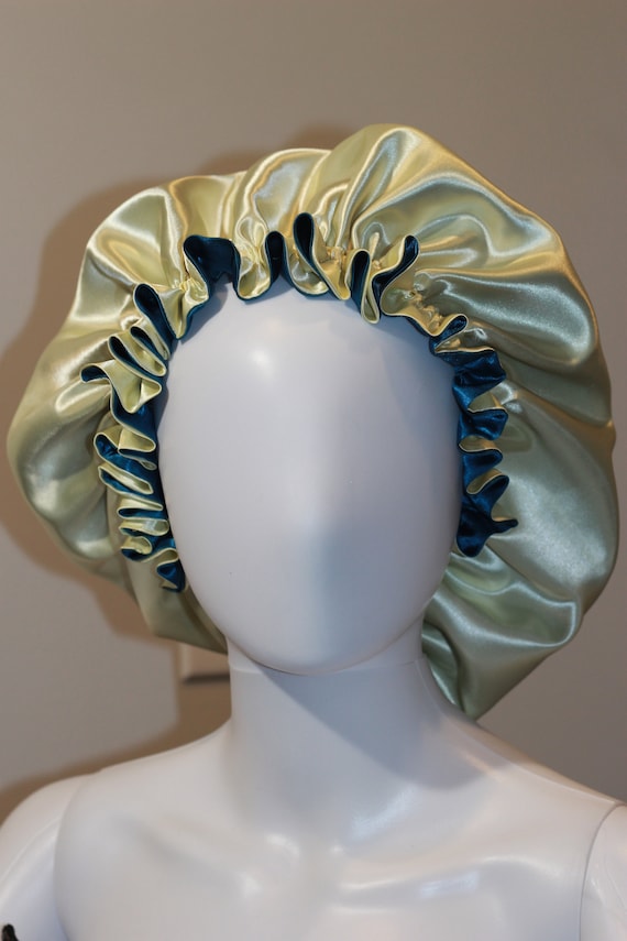 silky reversible bonnet; protective style cap