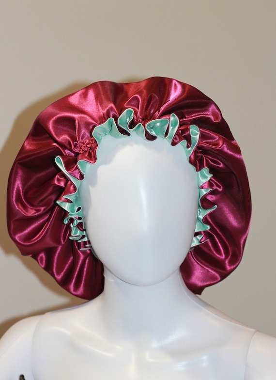 Reversible bonnet, silky hair bonnet,protective style cap, bonnet, sleeping cap