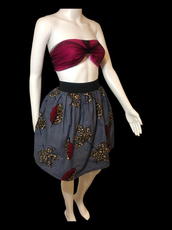Ankara skirt, African print skirt, Party skirt, elastic band skirt