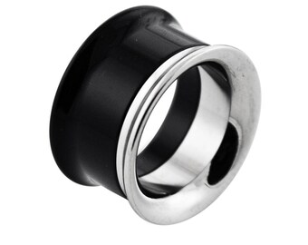 Black /& Red Ceramic Plastic Flesh Tunnels Plugs ** Sizes 9mm 10mm 14mm 16mm 17mm 18mm 19mm 20mm 22mm **