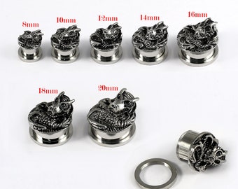 Black /& Red Ceramic Plastic Flesh Tunnels Plugs ** Sizes 9mm 10mm 14mm 16mm 17mm 18mm 19mm 20mm 22mm **