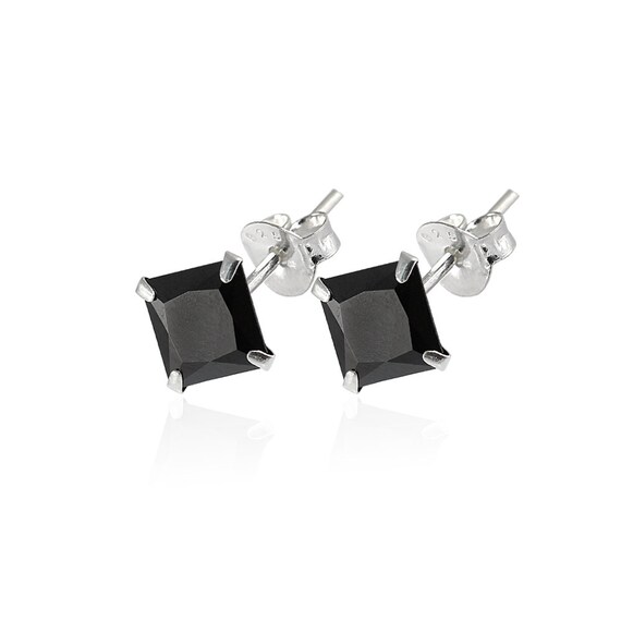 Black gem earrings deals