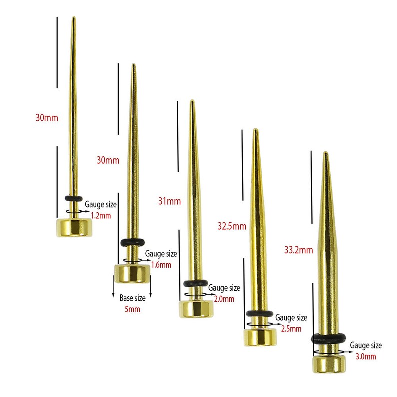 Straight Ear Taper With o Rings Price for One Etsy