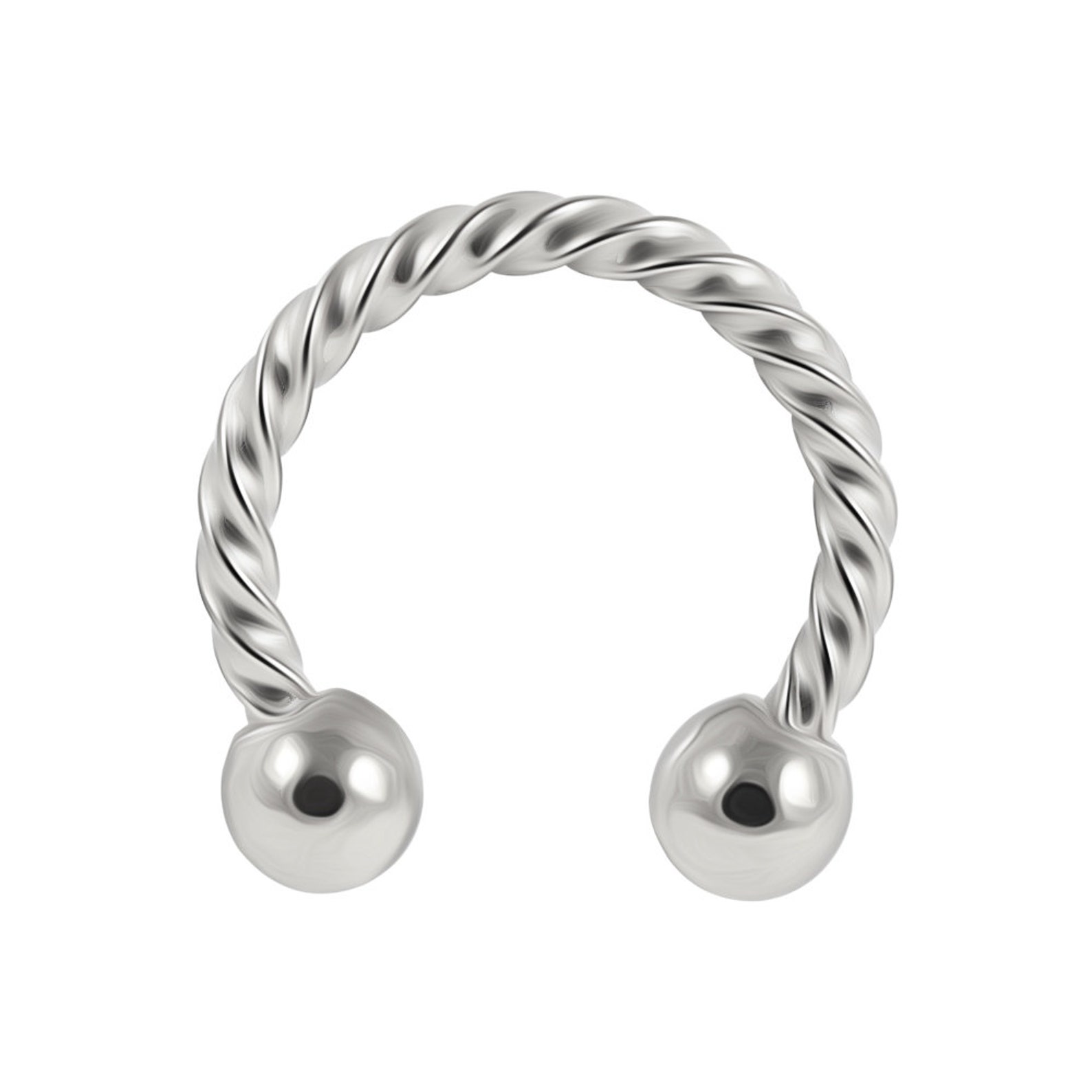 Twisted Horseshoe Barbell Septum Ring/ Cartilage Earring Etsy UK