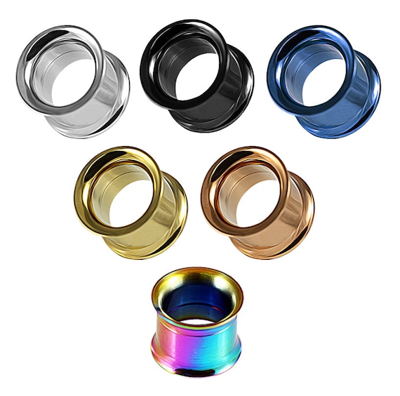 Anodized Steel Gold Ear Gauges Price for One Piece Screw 