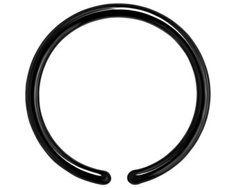 Black Nose Ring- Dainty Nose Rings Hoop- Seamless Nose Ring- Nose Piercing Ring- Surgical Steel Hoops- 20G Nose Hoop