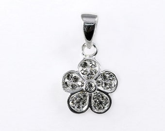 925 Sterling Silver flower Pendant - Lucky Pendant - Good Luck Jewelry - Good Luck Charm - Silver Pendant