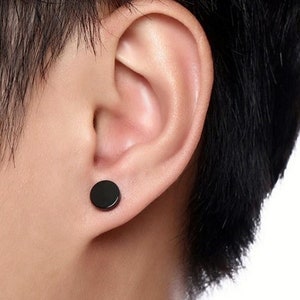 Fake Black Ear Plug Sold As Single Piece Fake Ear Gauge Cheater Plug 16 Gauge Earrings 6mm to 12mm Diameter Price for 1 Piece image 6