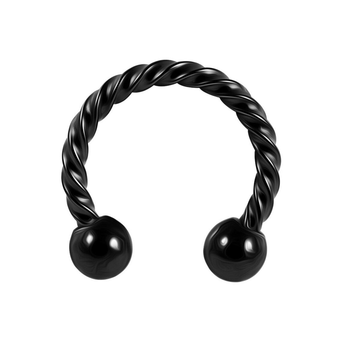 Twisted Horseshoe Barbell Septum Ring/ Cartilage Earring Etsy UK