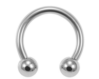 Horseshoe Barbell- Septum Ring/ Eyebrow Ring/ Cartilage Earring- Surgical Steel Circular Barbell- 16G/14G Septum Ring