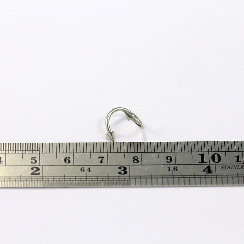 Spiral Barbell With Cone Ends Twisted Helix Earring/ Eyebrow Etsy