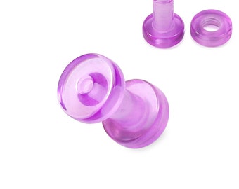 Purple Externally Threaded UV Tunnel - Price for one piece - Plugs and Tunnels