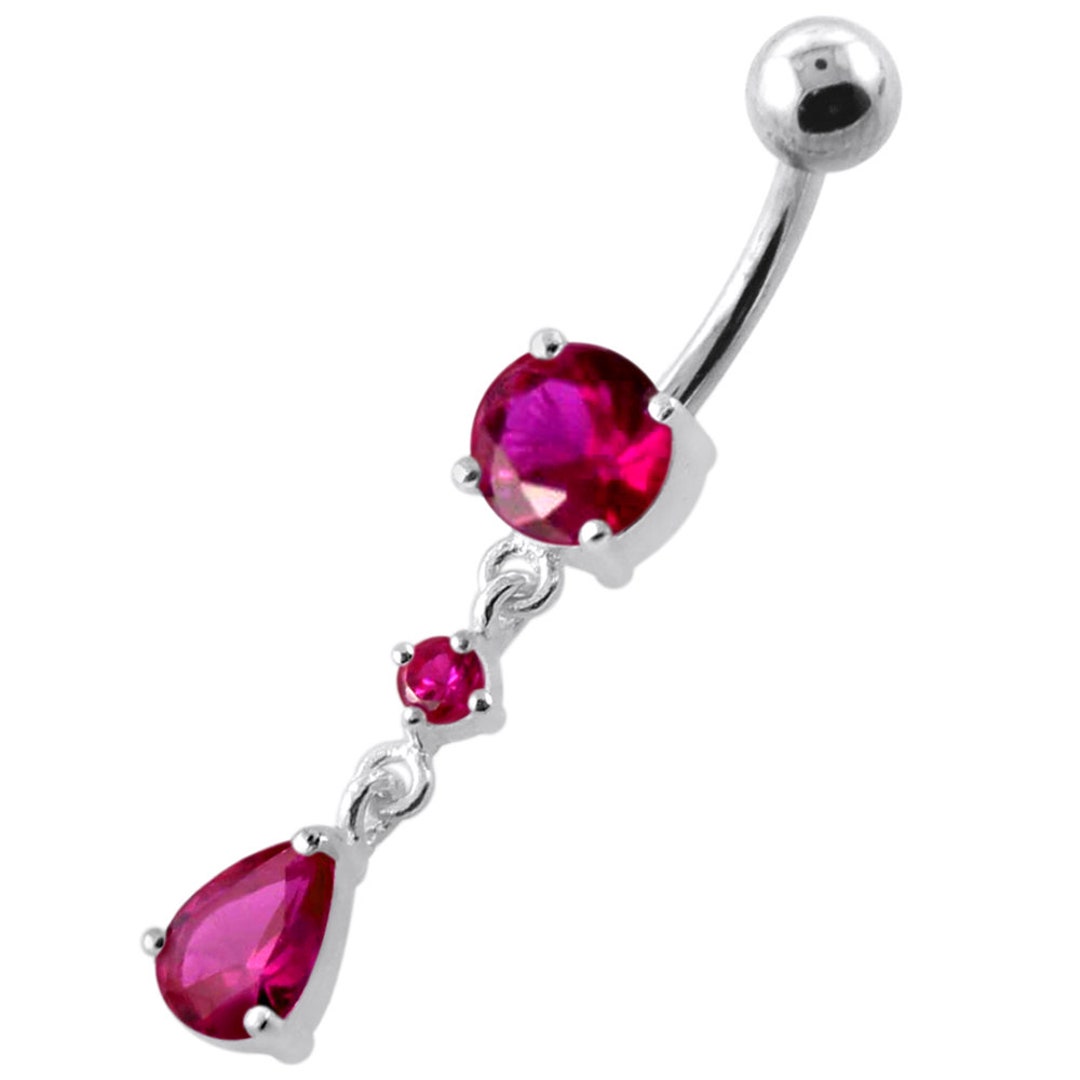 Vcmart Bauchnabelpiercing Set - 4-8 Stk Chirurgenstahl 14G - Herz Design Silber Gold