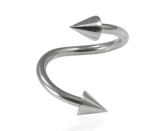 1.6mm 14g Replacement Cone Spike Ball for Internally Threaded Piercing Bars Spare Part Kit to Fit 14g 1.6mm Barbell Labret Scaffold Navel