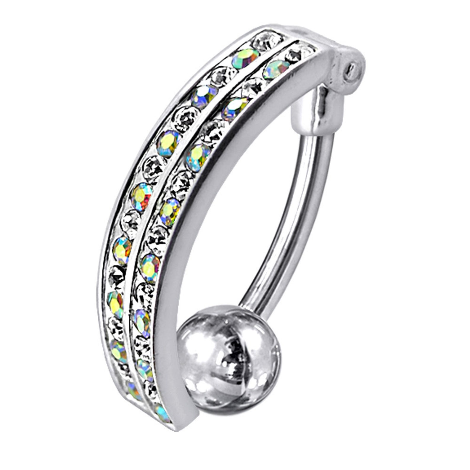 CZ Belly Button Rings Reverse Belly Ring Navel Ring Dangle Etsy