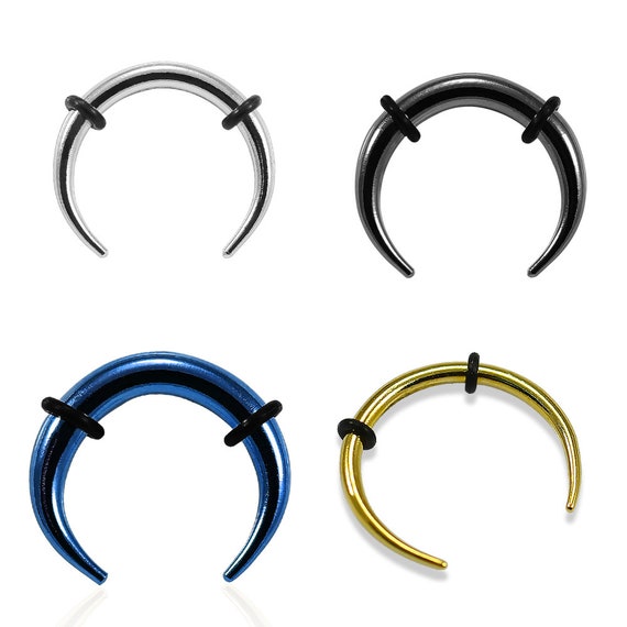 Anodized Steel Gold Ear Gauges - Price for one piece - Screw Fit Tunnel  Earrings - Ear Stretchers- Plugs and Tunnels (1.2mm to 30mm)