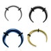 Surgical Steel Crescents/ Price for one piece- Pincher Gauges- Ear Pincher Tapers- Anodized Nose Pincher Septum(8G-16G Sizes Available) . 