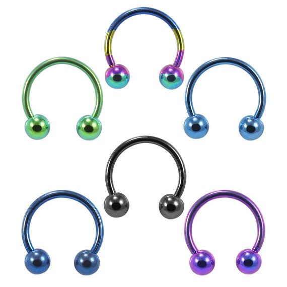 16G & 14G Titanium Anodized Septum Ring / G23 Grade Titanium - Etsy UK