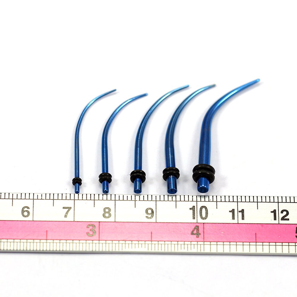 Long Curved Ear Taper With O Rings Unique Taper Etsy