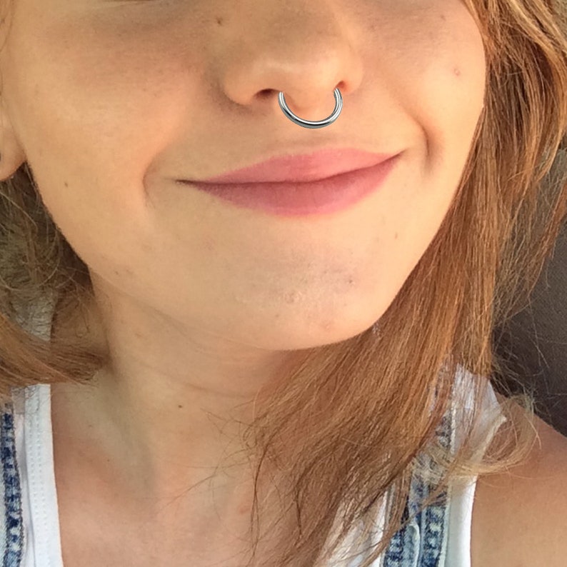 Faux piercing bijoux Faux Anneau septum / Faux Anneau de nez Etsy