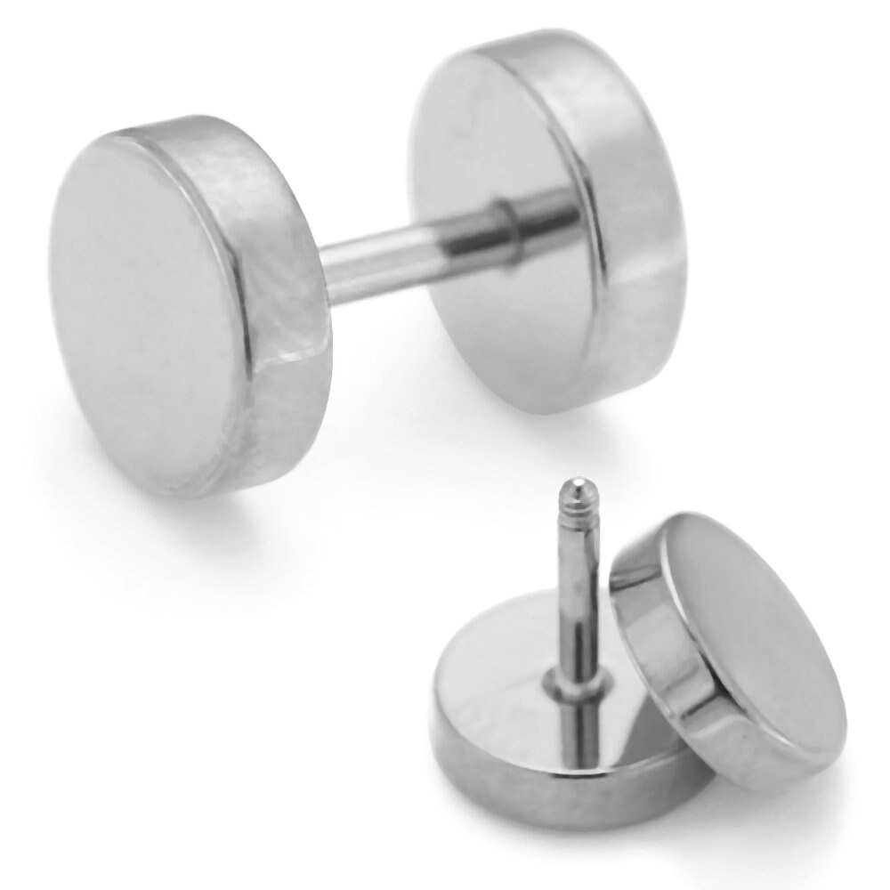 Surgical Steel Fake Plug Earrings Sold by Piece Simple Fake Etsy