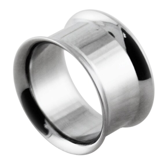 Tunnel Earrings Double Flared Surgical Steel Gauge Tunnels Etsy