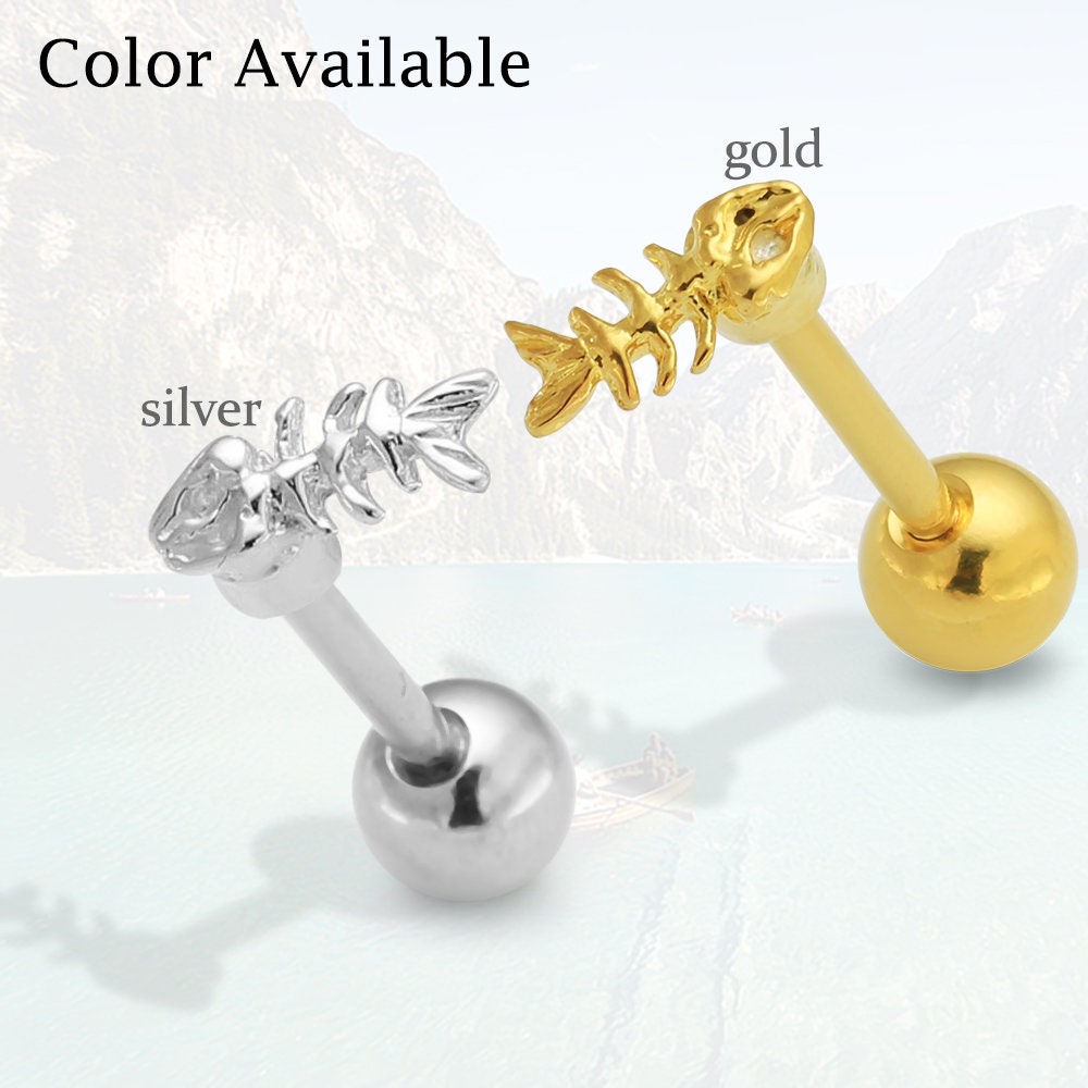 Solid gold shop tongue ring
