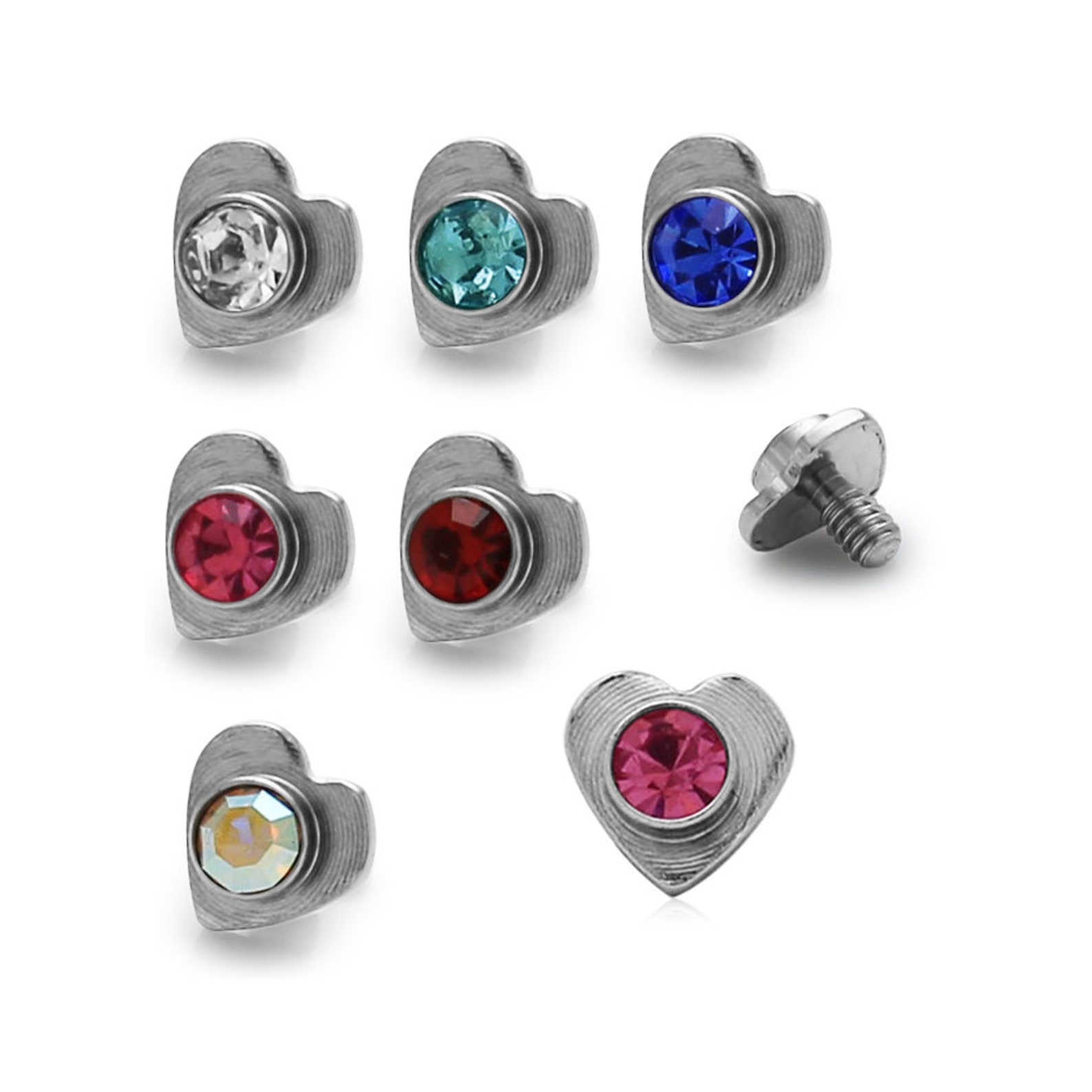 Heart Dermal Top Surgical Steel Microdermal 14G Top Price Etsy