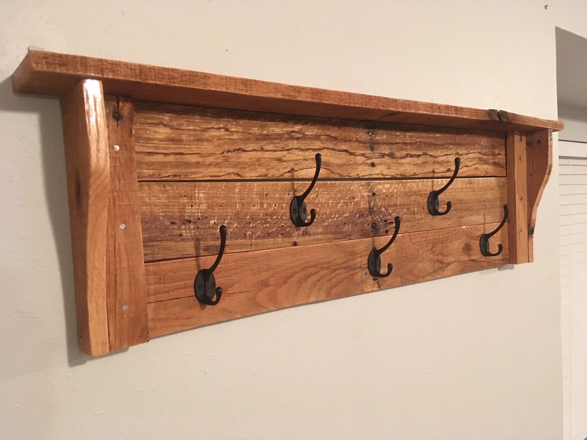 Reclaimed Wood Coat Rack Etsy Denmark