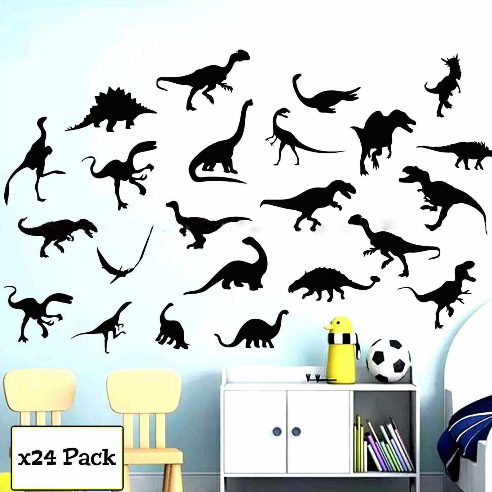 X24 Dinosaur Wall Stickers Vinyl Decals Assorted Size Vinyl Etsy