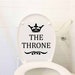 The Throne Crown Funny Toilet Stickers on Wall Decoration for - Etsy