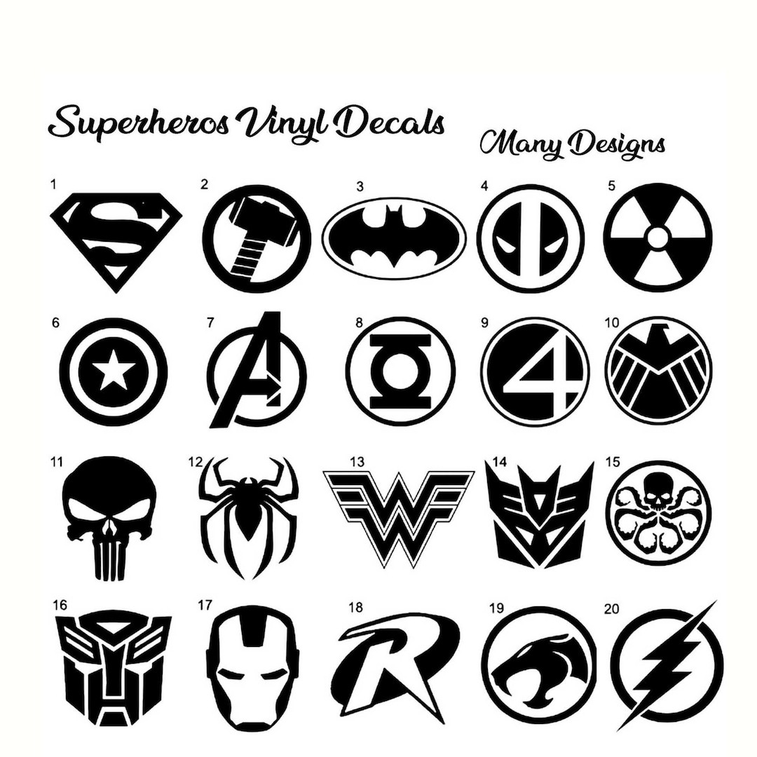10cm Superhero Stickers Marvel Vinyl Decal Kids Children Bedroom Car Laptop Cups Bottle Stickers