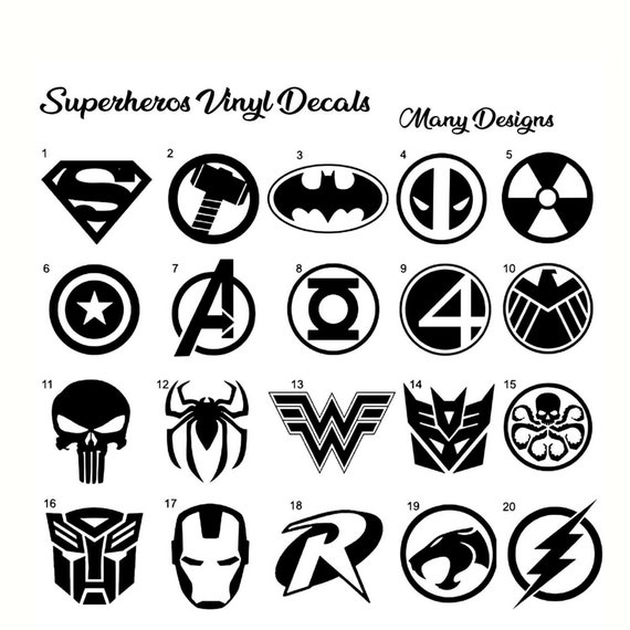 10cm Superhero Stickers Marvel Vinyl Decal Kids Children Bedroom